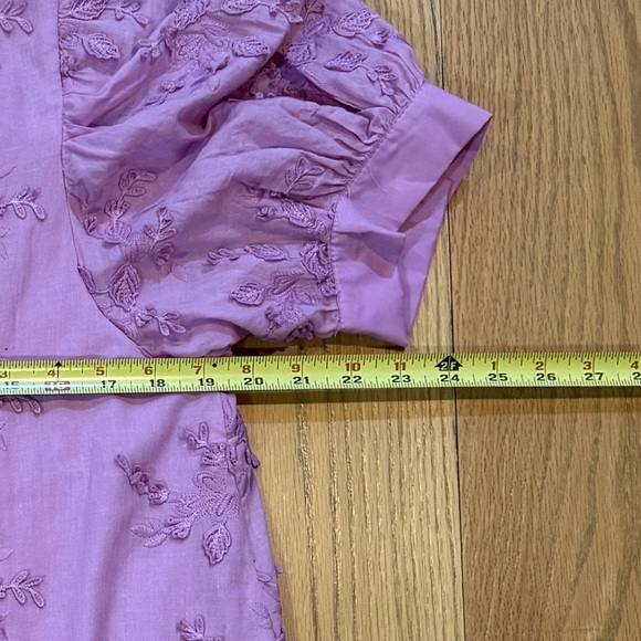 Entro Lilac Embroidered Mini Dress (Lined & with Pockets) - Picture 12 of 14